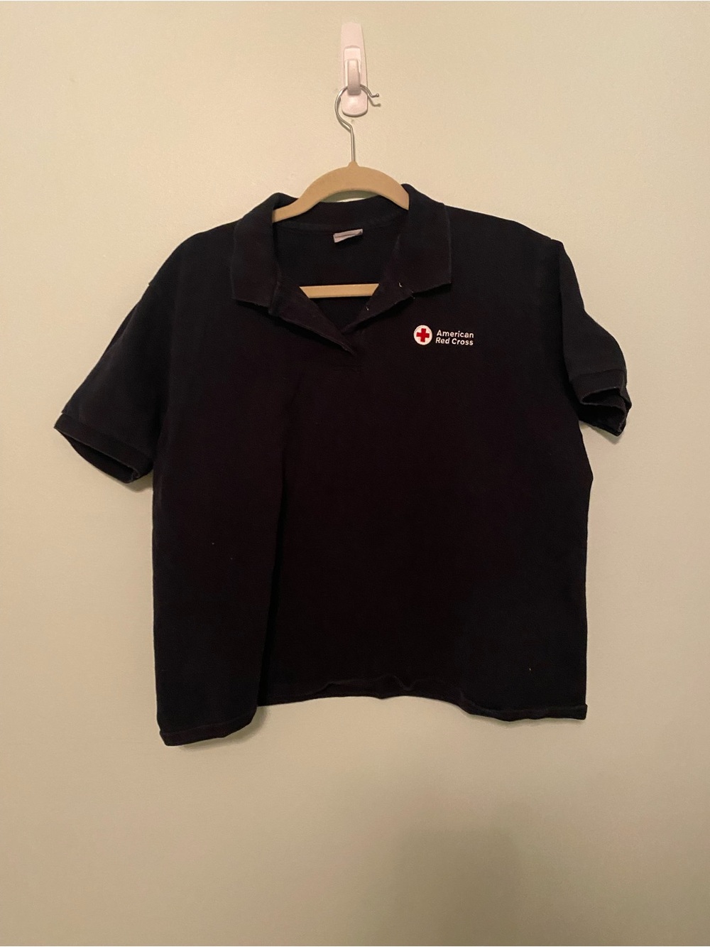 American Red Cross Black Polo Top